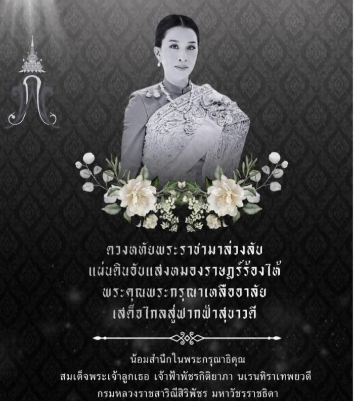 น้อมสำนึกในพระกรุณาธิคุณ สมเด็จพระเจ้าลูกเธอ เจ้าฟ้าพัชรกิติยาภาฯ